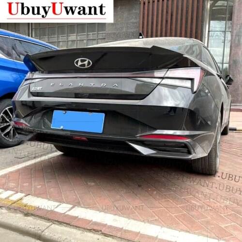 For Hyundai Elantra Avante CN7 2020 2021 ABS Modified Rear Wing Original Style Without Perforation Exterior Auto Parts Spoiler