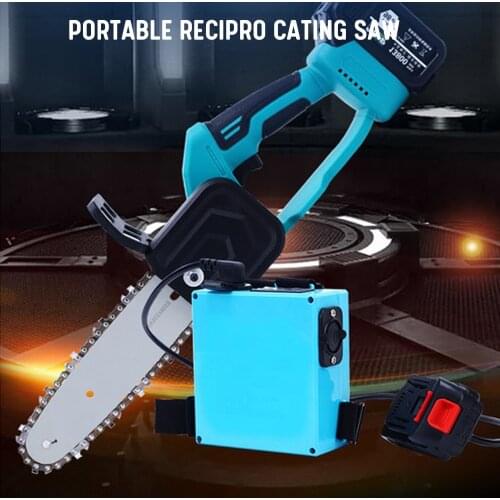 8 Inch Electric Saw Chainsaw Brushless Motor Cordless Garden Logging Saw Woodworking Cutter Power Tools for Makita 21V Battery