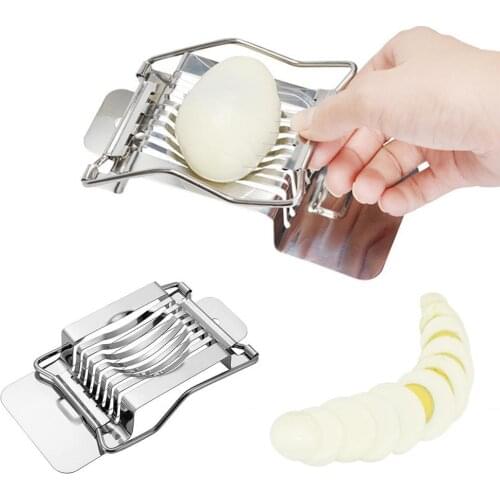 Hot Sale Cooking Tools Household Stainless Steel Boiled Egg Slicer Section Cutter Kitchen Supplies kitchen Accessories