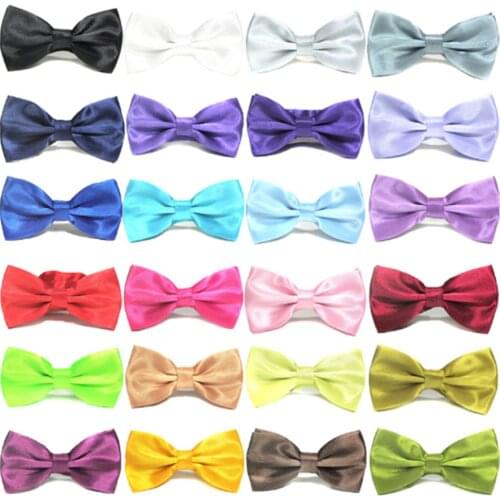 Classic Solid Satin Mens Tuxedo Adjustable Bowtie Wedding Party Bow Tie LJ1
