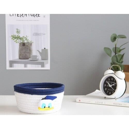 Storage Basket Creative Cartoon Animals Hand Woven Kids Toys Desktop Organizer Sundries Storage Box Laundry Baskets 16*9CM 1PC