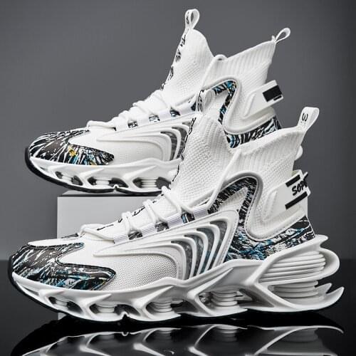 Mens running shoes trend casual mesh comfortable breathable sneakers sports fashion light non-slip vulcanized shoe