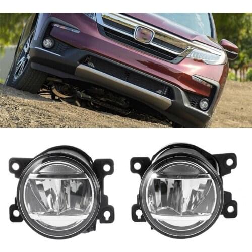 Left & Right 12V Car LED Fog Light Assembly For Honda Multiple Models Front Bumper Daytime Running Light