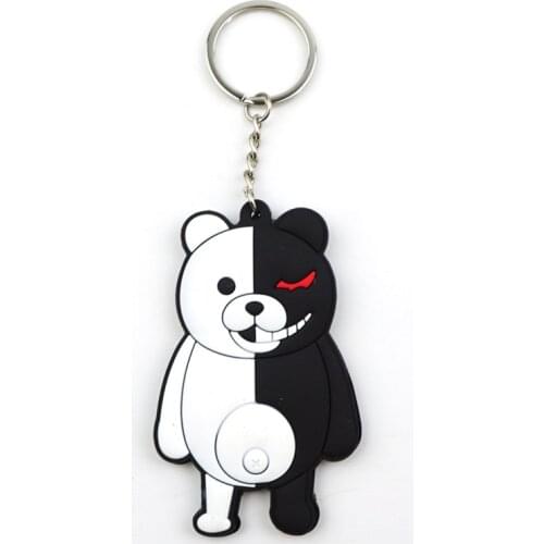 Cute Game Anime Danganronpa Monokuma Key Ring Silica Gel Key Chains Key Holder Accessories Trinkets Itabag Keychain Cosplay Gift