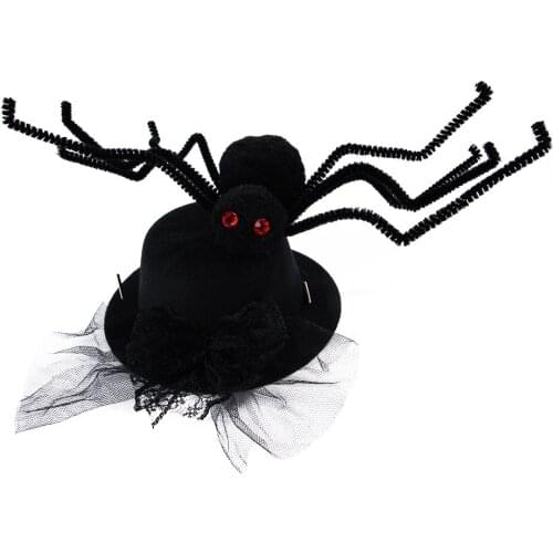 NACOCO Spider Hat Halloween Chriamas Cosplay Cat Hat Purple Adjustable Polyester Wizard Magic Creative for Cats Dog