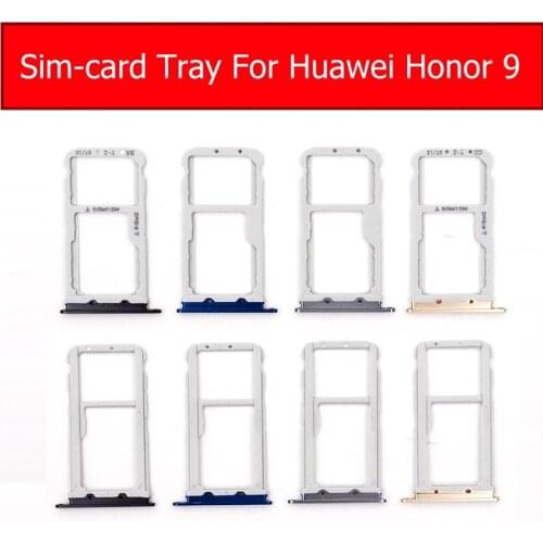 Genuine Memory Card &SIM Card Tray Holder For Huawei Honor 9 STF-AL00 AL10 L09 SIM &Micro SD Card Slot Reader Adapter Repair
