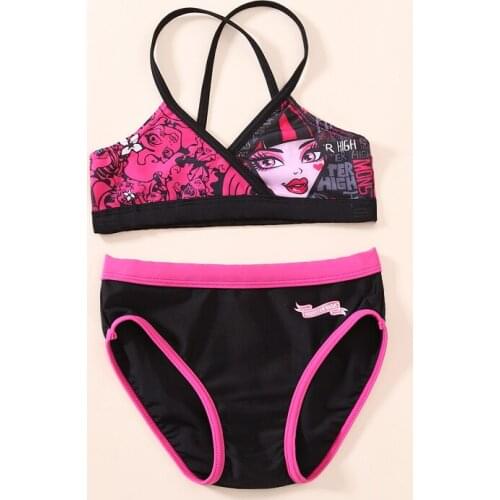 5-10 Years Girls Swimsuit 2021 New Two-Piece Swimwear Girl Baby Style Childrens Swimwear Unicorn One Piece Swimsuit RT40