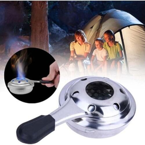 Portable Mini Picnic Burner Alcohol Stove Camping Outdoor Spirit Burner Alcohol Convenient Hiking Alcohol Lamp Stainless Case