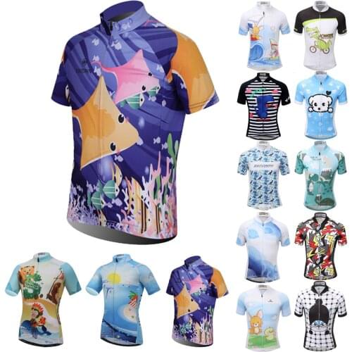 PRO TEAM CYCLING JERSEY for Children Bike Cycling Clothing Tops Road Riding Bicycle MTB Sports Wear Ropa Ciclismo Summner
