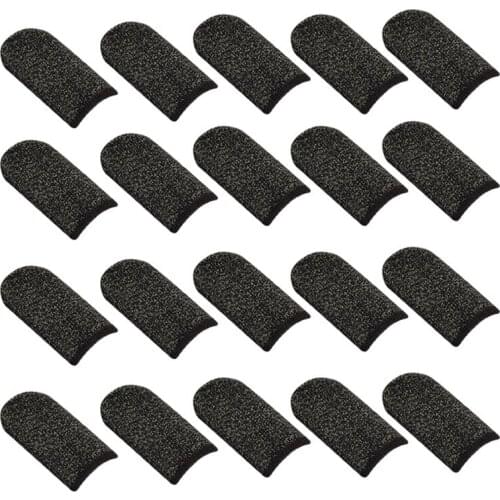 Professional Gaming Finger Cots 18-Pin Black Edge Copper Fiber Anti-Sweat and Non-Slip Competitive Edition 20Pcs