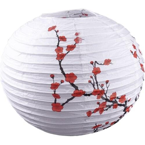 Plum Floral Paper Lantern Light Shade Lampshade Bar Room Decoration Chinese Retro Style Elegant