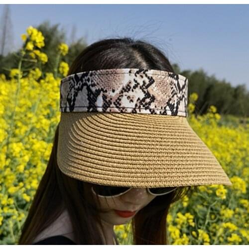 Summer hats ponytail sun protection straw hat face transparent visor cap adjustable foldable natural raffia summer women sun hat
