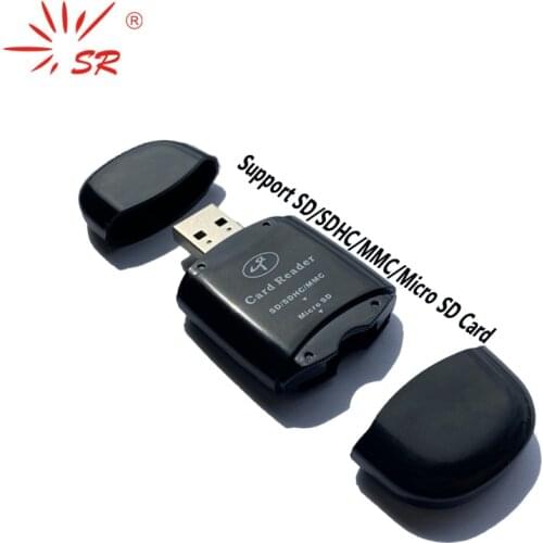 SR 2 in 1 Big Hat USB 2.0 High-Speed Card Reader Support TF Micro SD SDHC SD MMC MiniSD 128GB Memory Card for Laptop Accessories