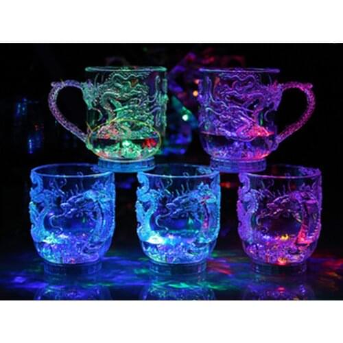 LED Dragon Cup Picnic Sensitive Outdoor Naturehike Travel Equipment Hiking Camping For Party Colorful 1PC Inductive Mug