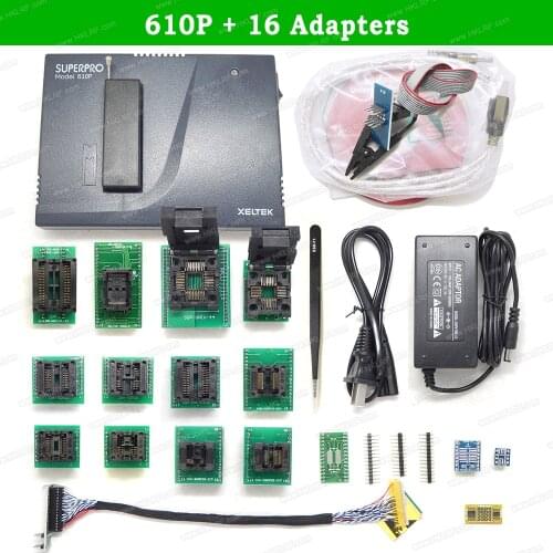 XELTEK SuperPro 610P Universal Programmer with 48 Universal Pin-drivers + 16 Adapters & EDID code