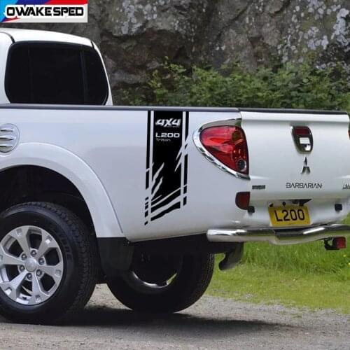 OFF Road 4X4 Styling Car Tail Box Vinyl Decals Pickup Trunk Decor Sticker For Mitsubishi L200 Triton Sport Stripes Accessories