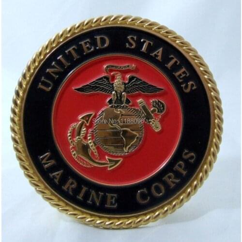 Top Quality United States US Marine Corps Metal Enamel Medallion Coin DESKTOP cheap custom military coins