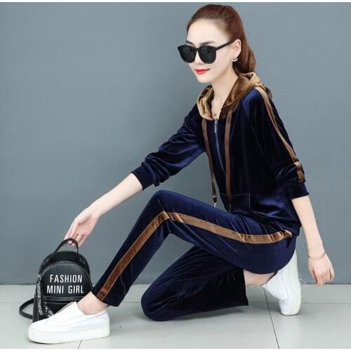 Woman hoodies + pants autumn 2 pcs sets two piece set women hooded soft streetwear clothes mujer pantalones casual dropshipping