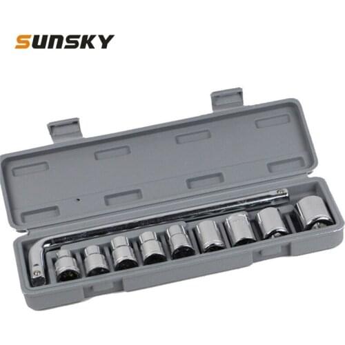 10 In1 Wrench Socket Repair Casing Toolbox Set Quick for Car, Home Multi-Function Screw Unloading Hardware Tool