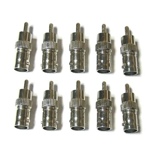 10x BNC Female to RCA Male Adapter Video Connector for cctv camera