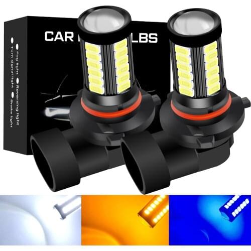 2x Led Fog Lights H11 H8 H16 JP/EU HB4 HB3 9006 9005 H13 5730 33SMD 1500LM 6000K 12V White Auto LED Fog Lamps 12v Ice Blue Red