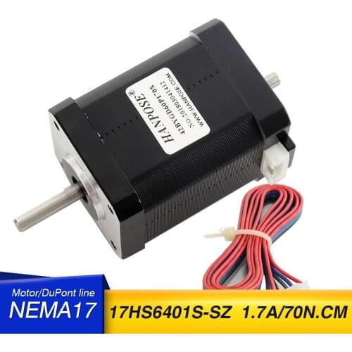 10PCS 1.8A 70N.cm 60MM length Double shaft 42 motor 4-lead NEMA17 Stepper motor 17HS6401S-D motor for 3D printer and cnc