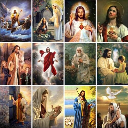 Diamond Painting 5d Jesus Full Square Drill Diamond Embroidery Religious Mosaic Portrait Wall Art Decor For Home
