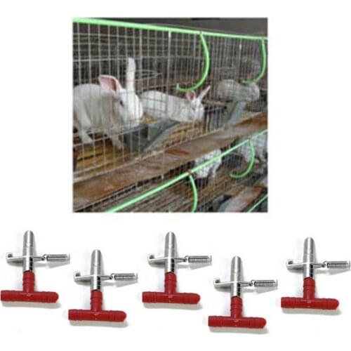 10Pcs Rabbit Water Feeding Nipple Drinker Tools Bunny Mouse Poultry Rodent Water Container Wholesale