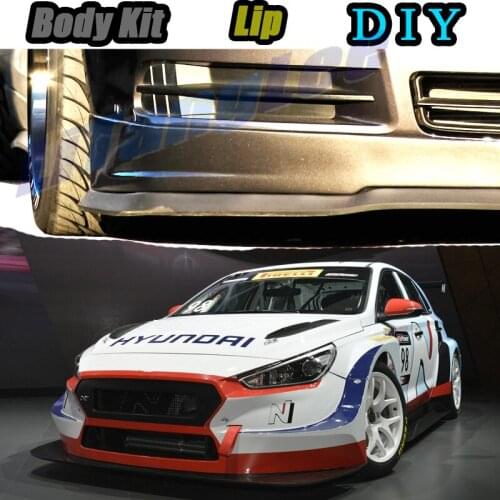 Car Bumper Lip Front Spoiler Skirt Deflector For Hyundai Aslan 2014~2017 Tune Car Modified Body Kit VIP Hella Flush Lips