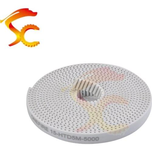 Free shipping 5Meters HTD5M timing belt Width 15mm 5M-15mm Color White Polyurethane with steel wire core HTD5M Open belt PU 5M