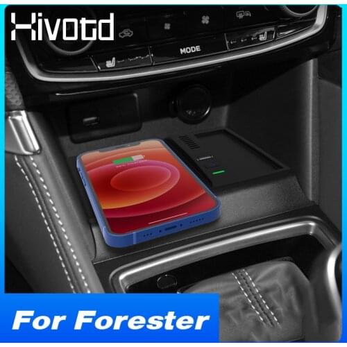 Wireless Charger Mobile Phone Charging Board Plate Interior Accessories QI Car Refit Product For Subaru Forester 2019 2020 2021