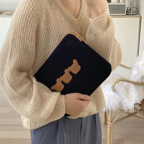 Tablet Case Pouch for Ipad 9.7 10.5 Multifunctional Tablet IPAD Pro 11 inch Storage Bag Canvas Bag Ins Style for Samsung