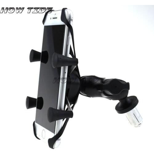 Phone Holder USB Charger for YAMAHA WR125X YBR125 XT660 R/X XT1200ZE XJR 400/1200/1300 Motorcycle GPS Navigation Bracket