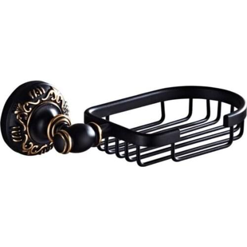 Soap Dish Holder Space Aluminum Black Soap Dish Wall Mounted Bathroom Accessories Product