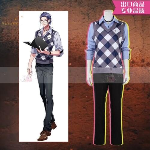 Game Division Rap Battle Hypnosis Mic Osaka Division WISDOM Cosplay Costume suits full set halloween costume for women/men