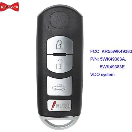 KEYECU for Mazda 6 2009 2010 2011 2012 2013 Smart Keyless Remote Key Fob VDO System Push To Start 4 Button