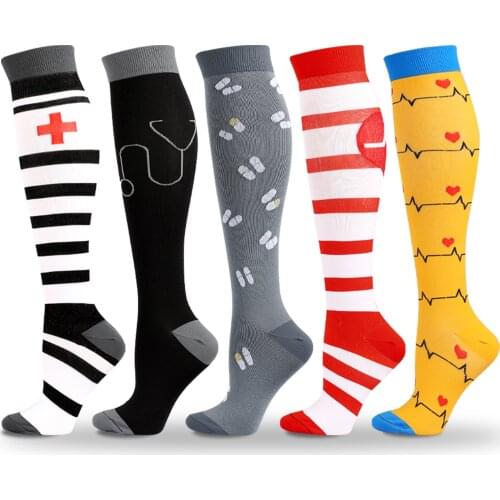 Compression Socks Varicose Veins Socks 30 Mmhg Soccer Football Stockings Unisex Outdoor Running Cycling Long Pressure Stockings