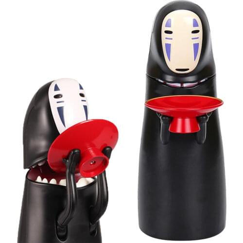 Anime Spirited Away No Face Man Money Box No Face Man Model Figure Doll Piggy Bank Automatic Eat Coin Funny Children Toys Gift
