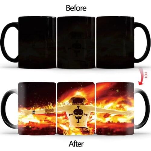 Creative king of Pirates Magic Mug,Color Changing Cup Ceramic Discoloration Coffee Tea Milk Mugs Drinkware dropshipping BSKT-019
