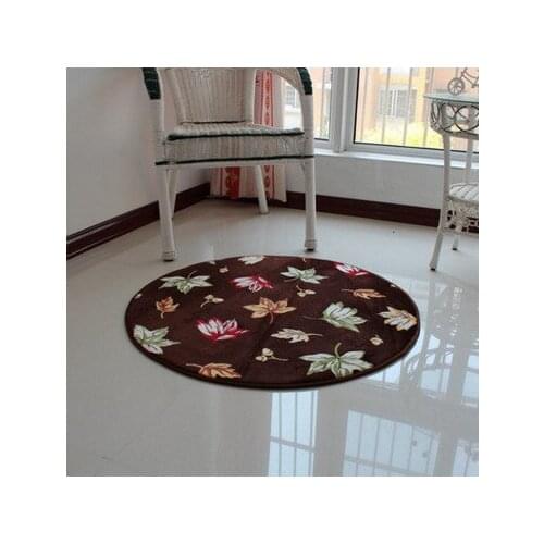 Round Coral Velvet Flannel Rug Living Room Bedroom Bedside Coffee Table Computer Chair Hanging Basket Yoga Fitness Non-slip Mat
