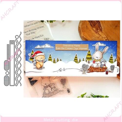 Long Sliding Mechanism Card Metal Cutting Dies for DIY Scrapbooking Photo Album Decorative Embossing PaperCard Crafts Die2021