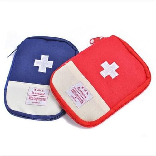 Mini Medical Kit Portable Home Outdoor First Aid Emergency Medical Survival Kit Bag Small Medicine Storage Bag 3 Colors Optional