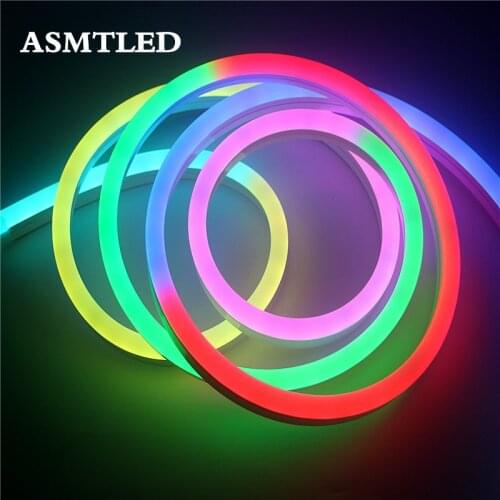 Addressable WS2811 Flex Silicone LED Neon Light DC12V Strip Light Waterproof Soft Belt Name Board Building Home DIY Rope Lamp