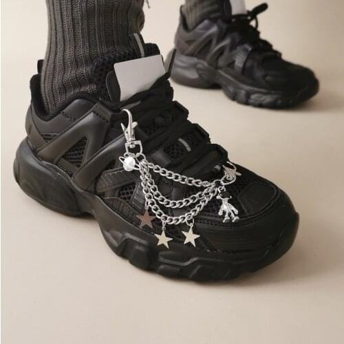 Trendy Personality Star Tassel Astronaut Pendant Boot Shoe Chain Jewelry Hip hop Anklet Chains for Woman Party Jewelry Gift