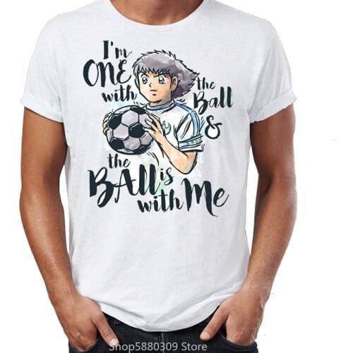 Hip Hop Men T-shirts Captain Tsubasa Tiger Shot Awesome Artwork Drawing Printed Street Guys Tees Swag Camiseta