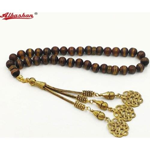 Everything new Natural agates tasbih Bronze Matel tassel gfit For Ramadan 33 66 99 Paryer beads Muslim misbaha Mans bracelet