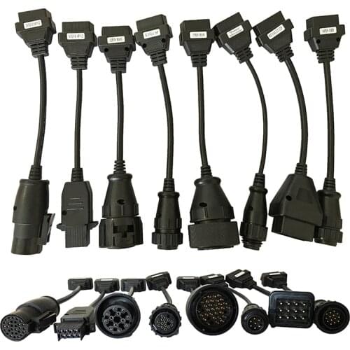 Newest Full Set 8 Truck Cables for tcs cdp pro AUTOCOM cdp OBD2 Diagnostic Truck Diagnostic line