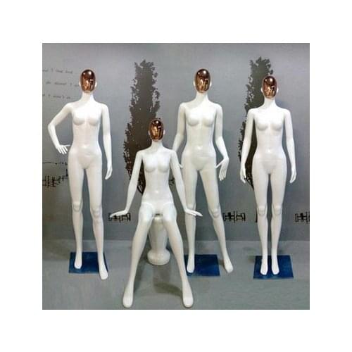 New Hot Sale Full Body Fiberglass Female Mannequin Best Quality Gloss White Model Made In China