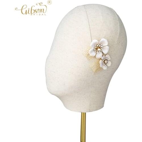 Charming Floral Hair Comb Set Hair Jewelry Fashion Women Headpiece Bridal Hair Accessories Wedding Hair Ornament