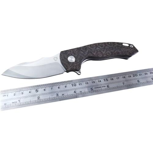 SixLeaf Camping Linen Micarta Fast Open Flipper Pocket Folding Knife SL-02